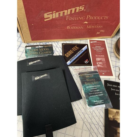 Simms Guide Model Fishing Boots Men’s‎ Size 8 With Simms Gravel Guards Included - Picture 3 of 15